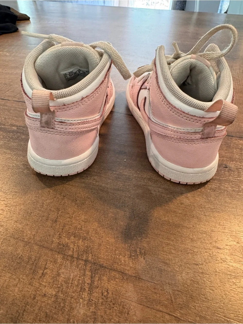 Nike Air Jordan 1 Mid Pink White Toddler Girls Sneakers Size 10C